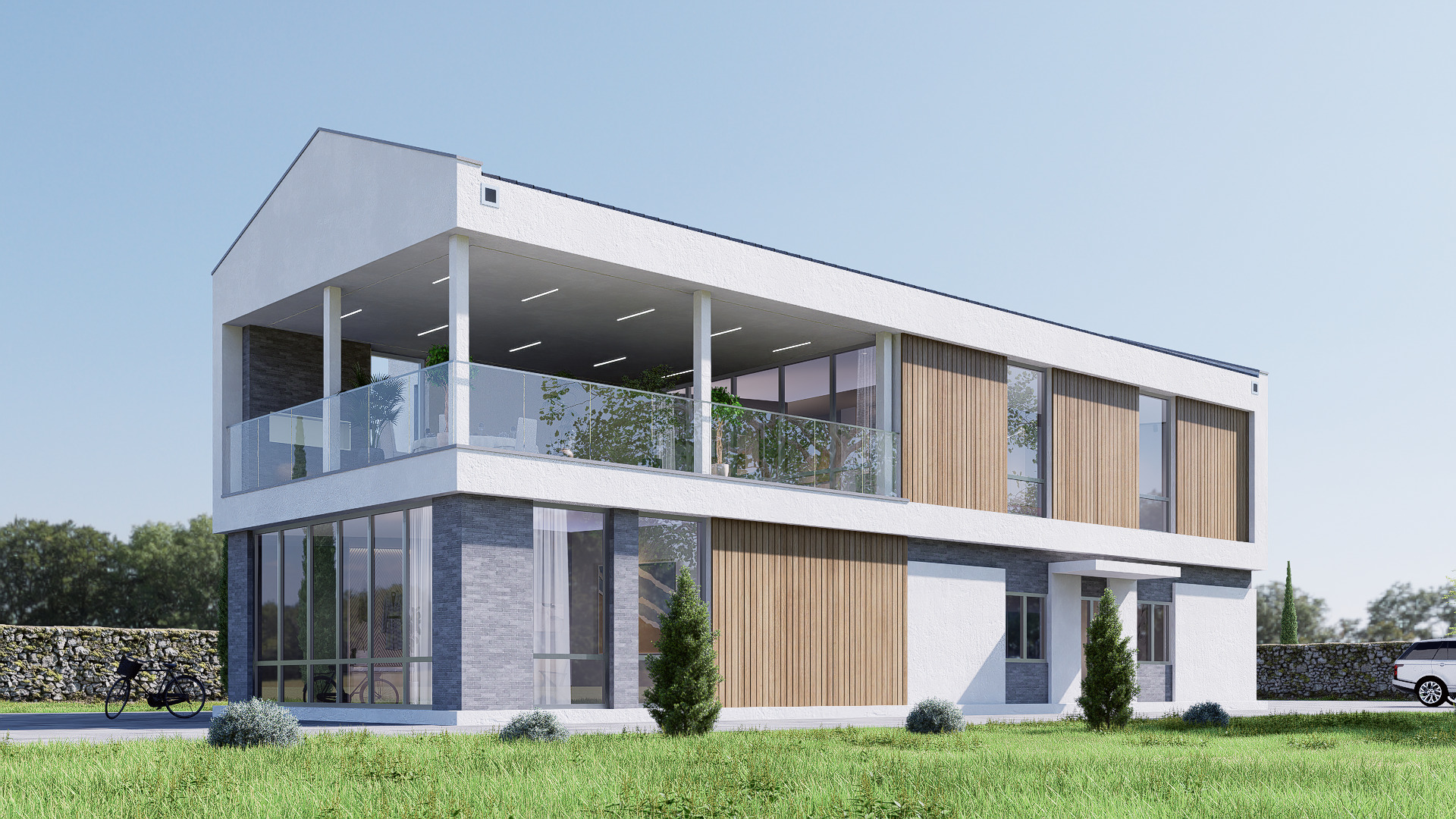 villa Low-poly 3D model_6