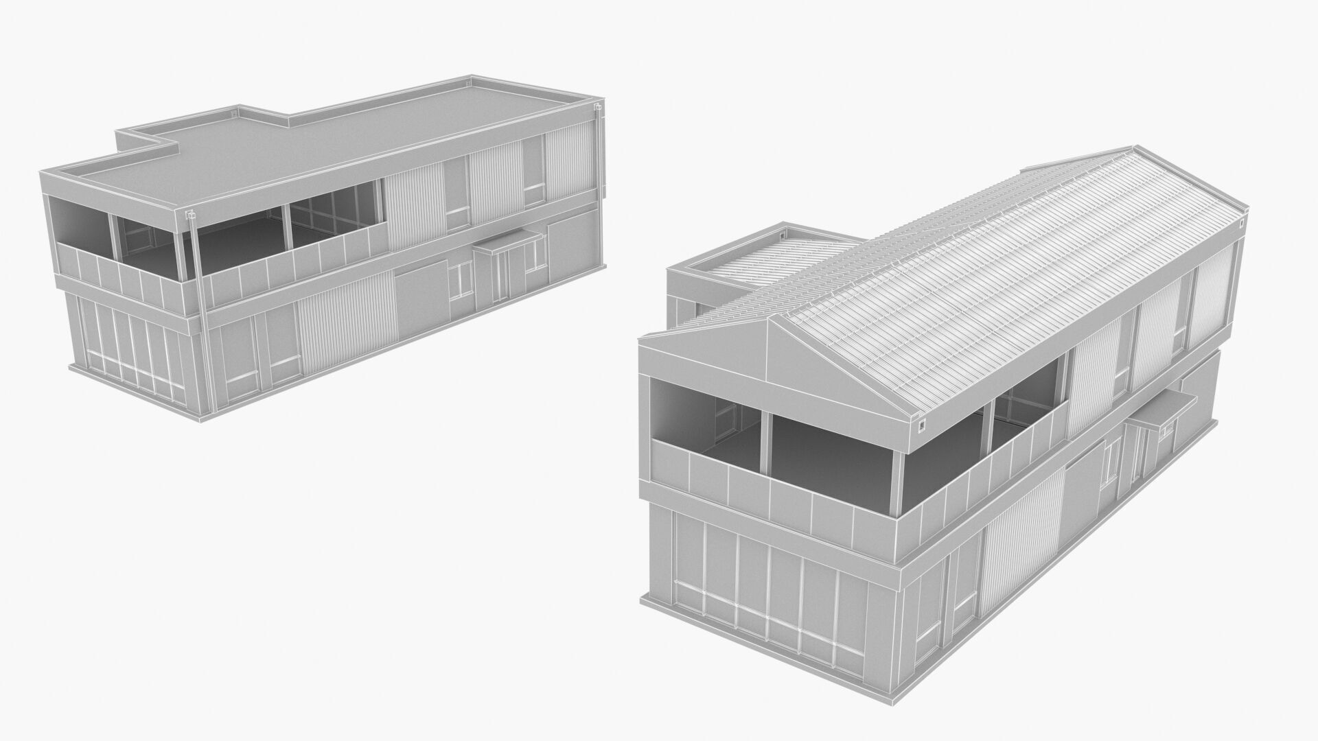 villa Low-poly 3D model_16