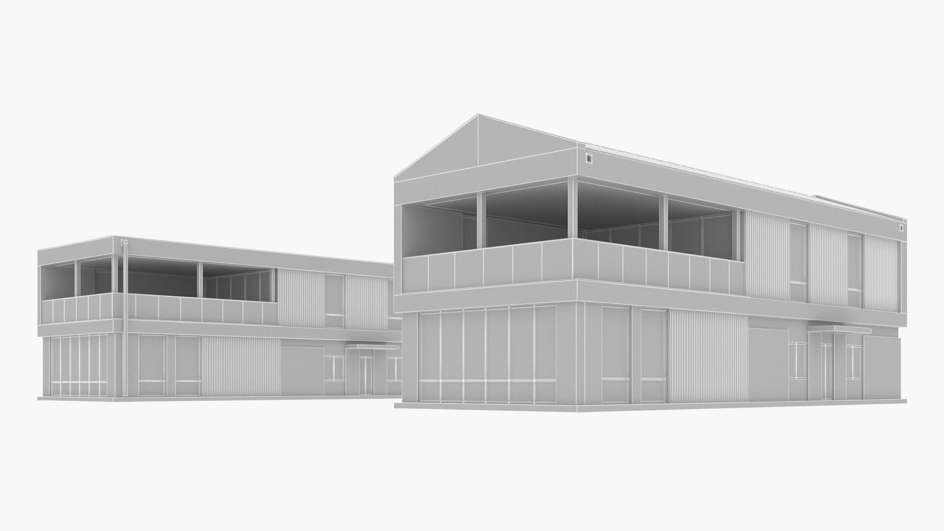 villa Low-poly 3D model_15