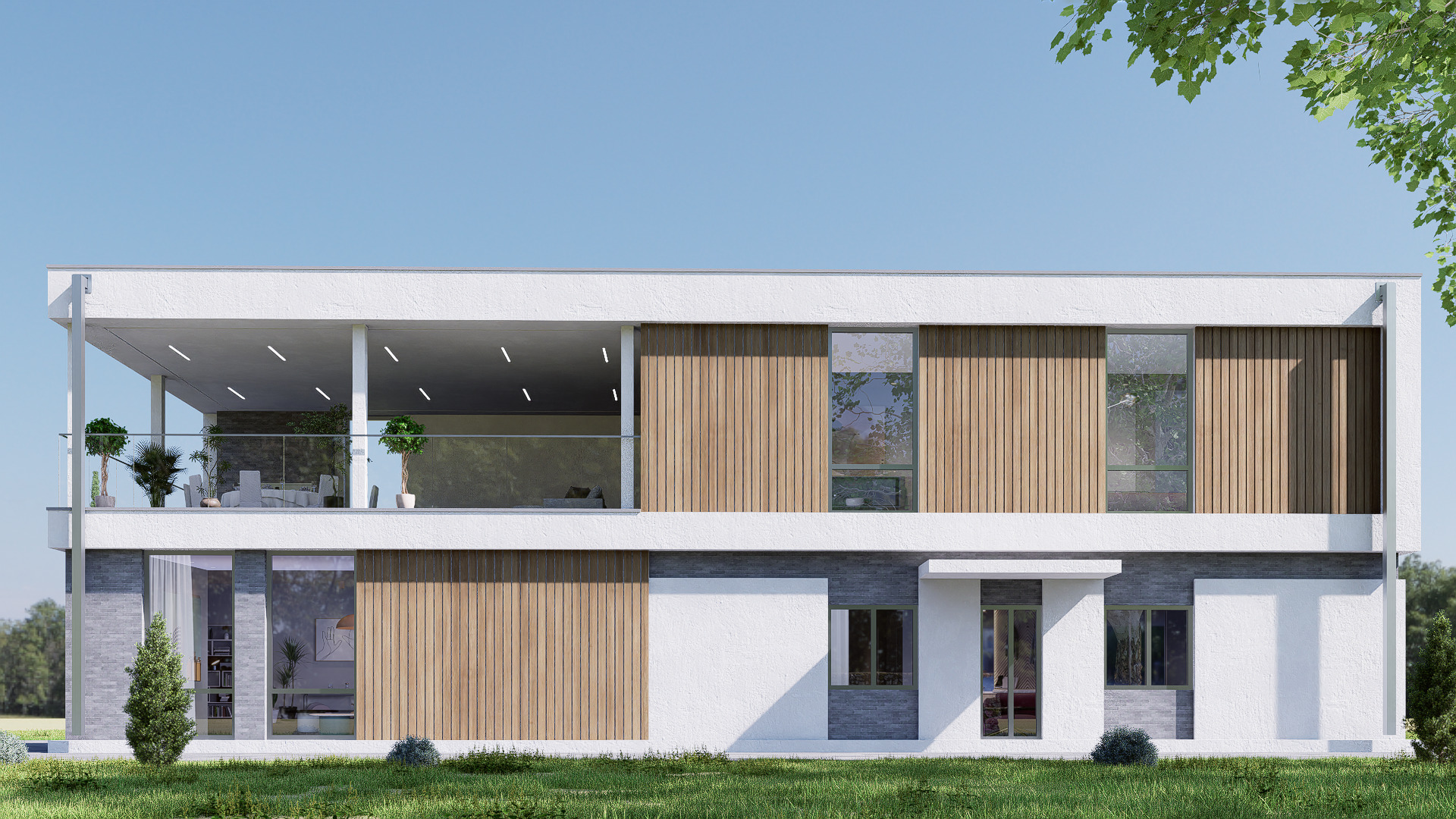 villa Low-poly 3D model_8