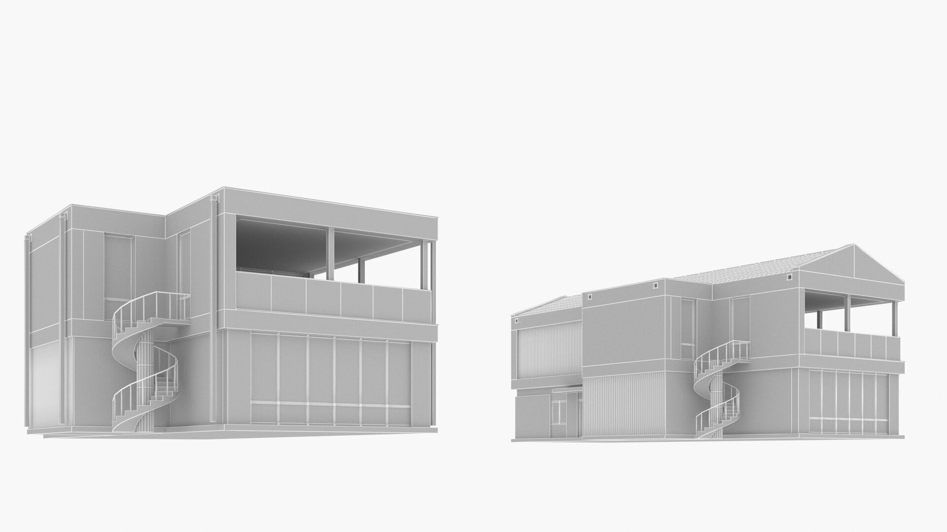 villa Low-poly 3D model_17