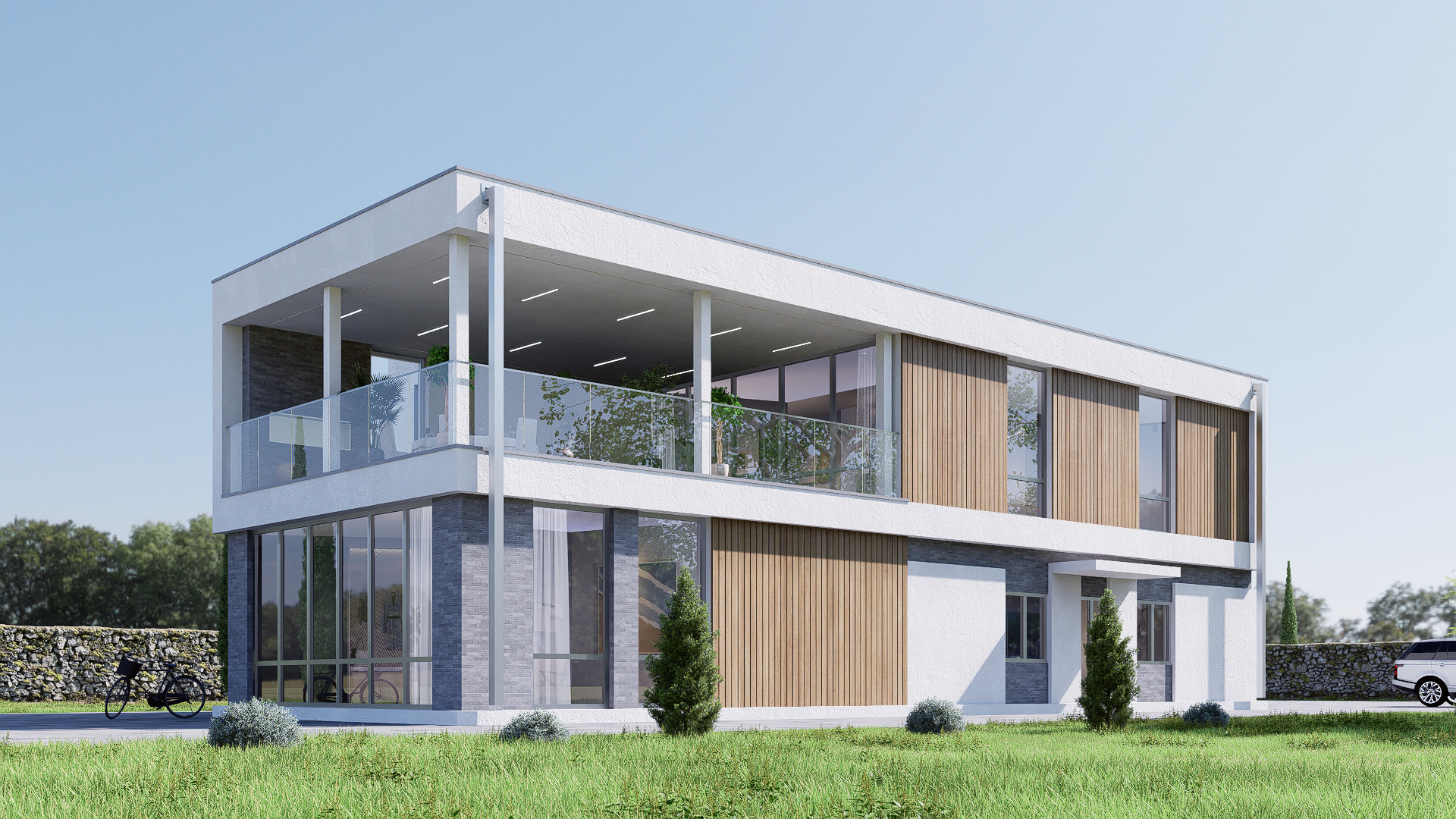 villa Low-poly 3D model_7