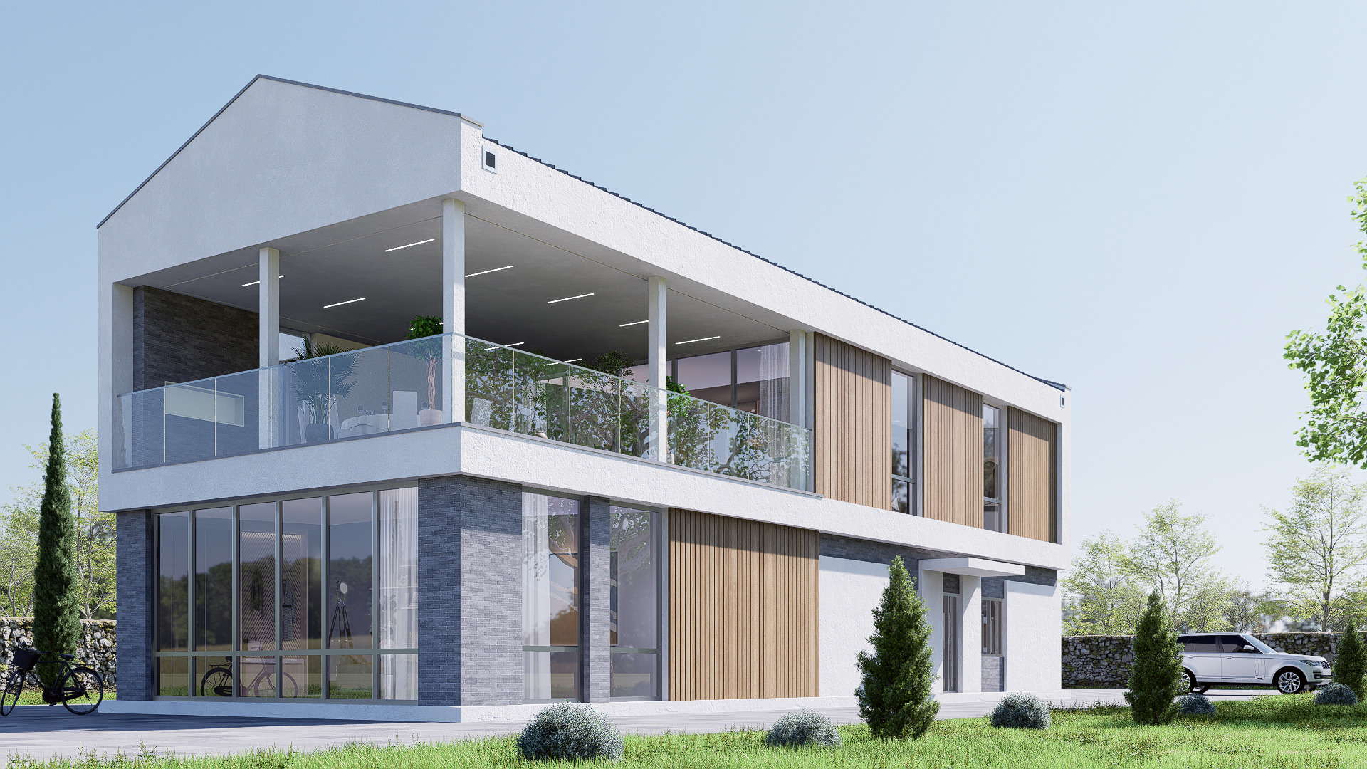 villa Low-poly 3D model_1