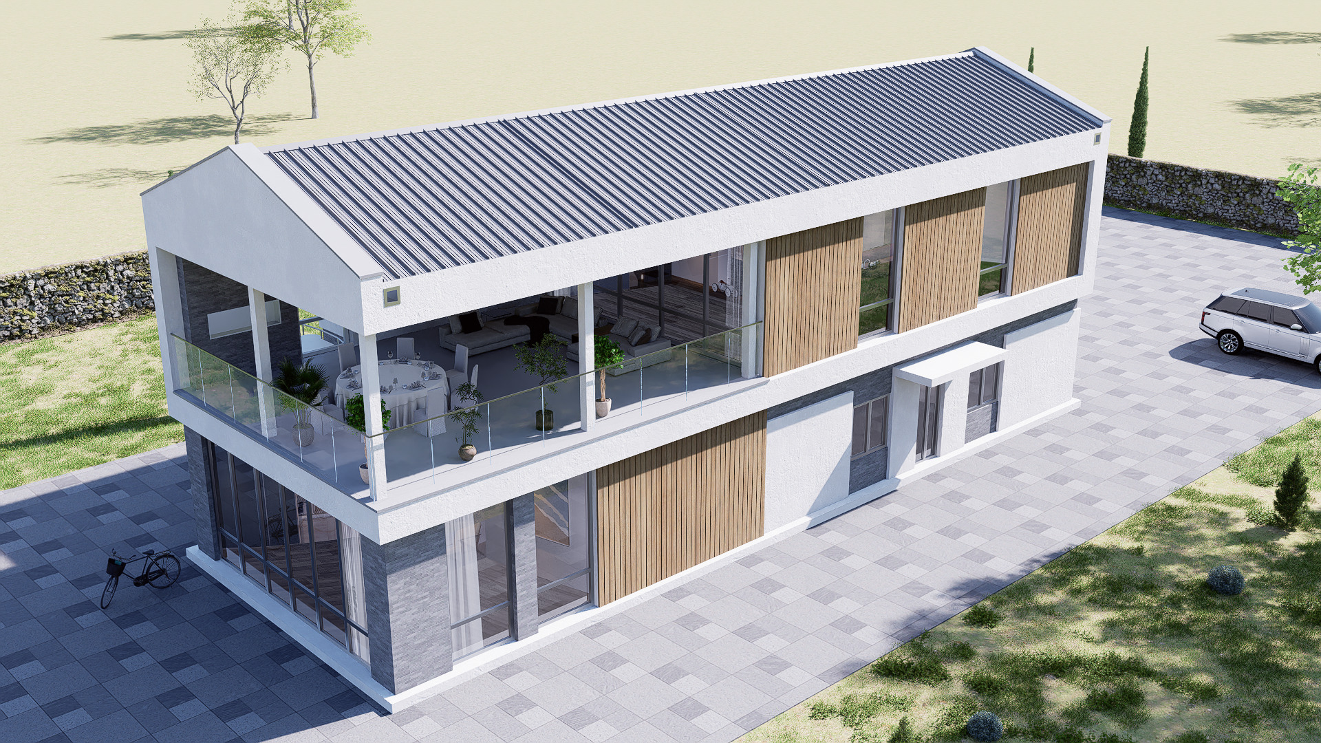 villa Low-poly 3D model_5