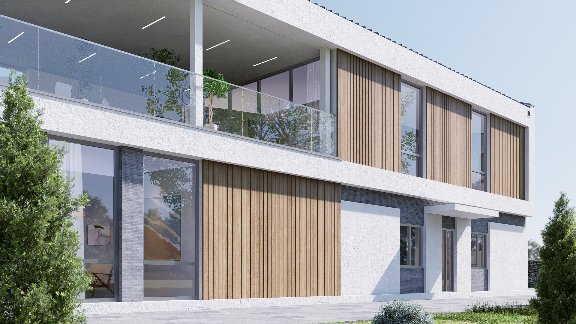 villa Low-poly 3D model_14