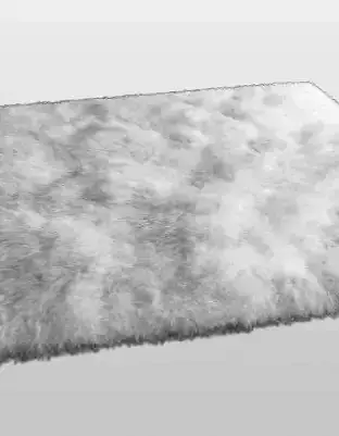 Fluffy ash coloured rug for Morden interiors