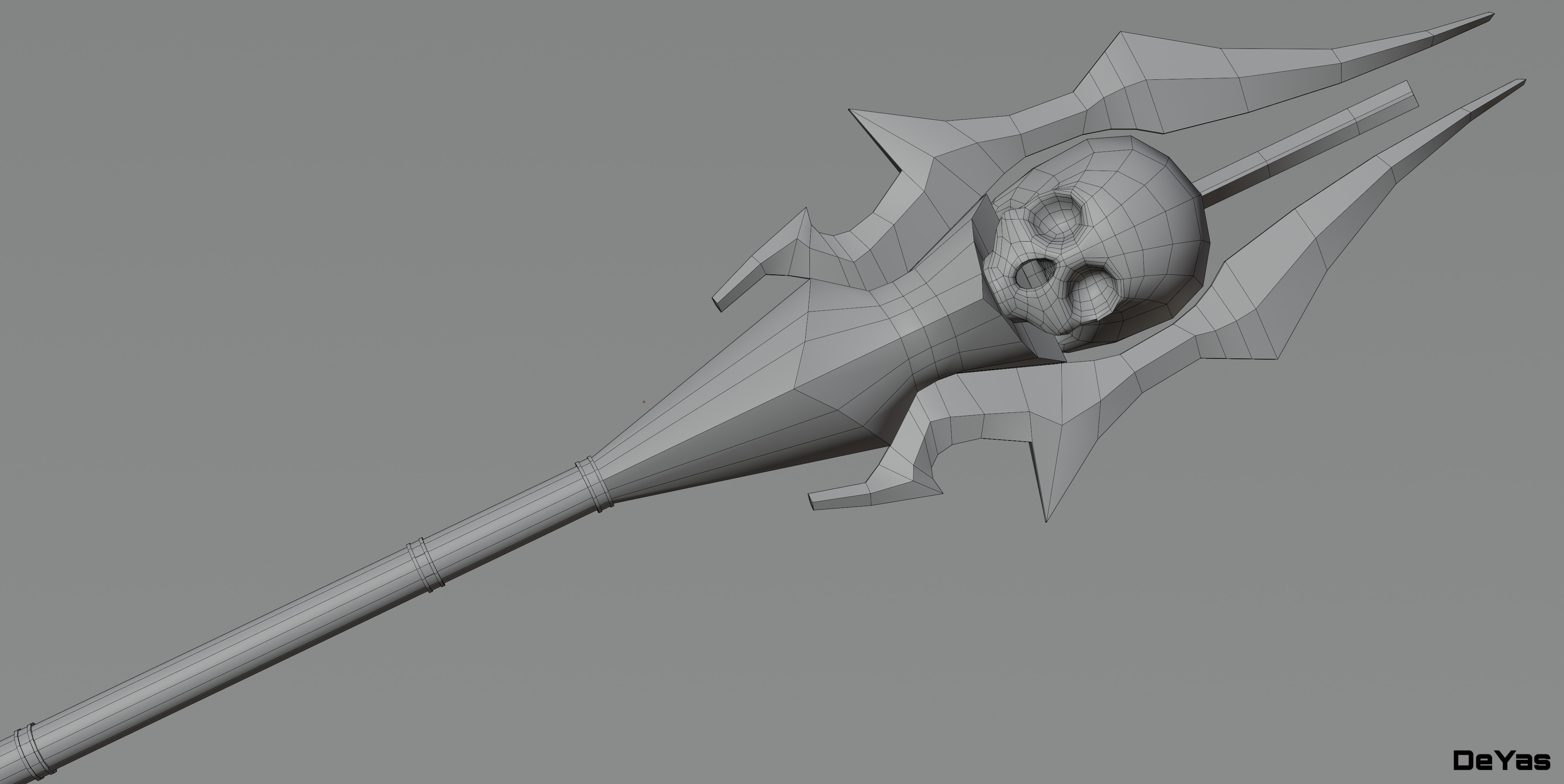 Necromancer Staff  Low-poly 3D model_11