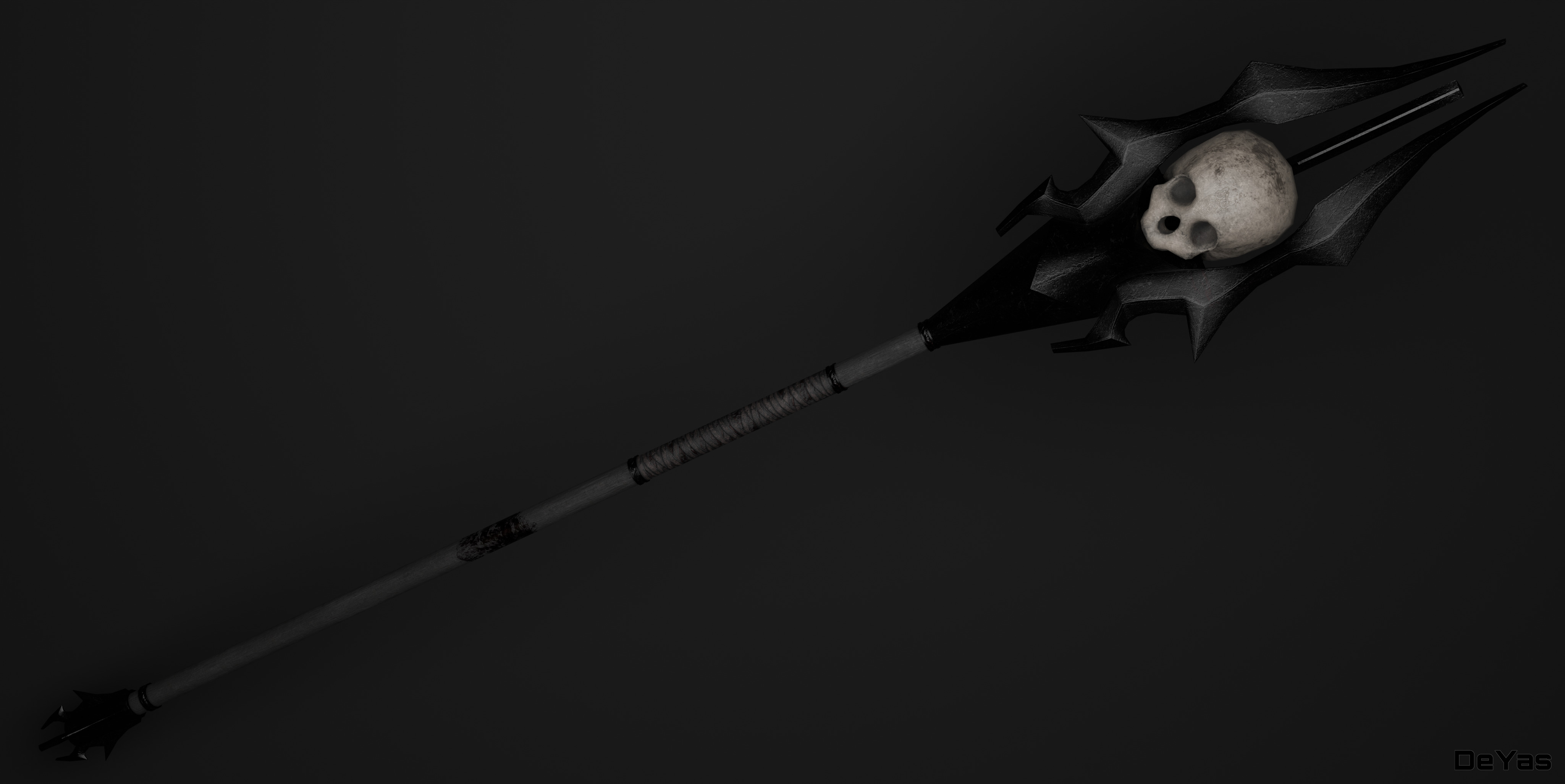 Necromancer Staff  Low-poly 3D model_4
