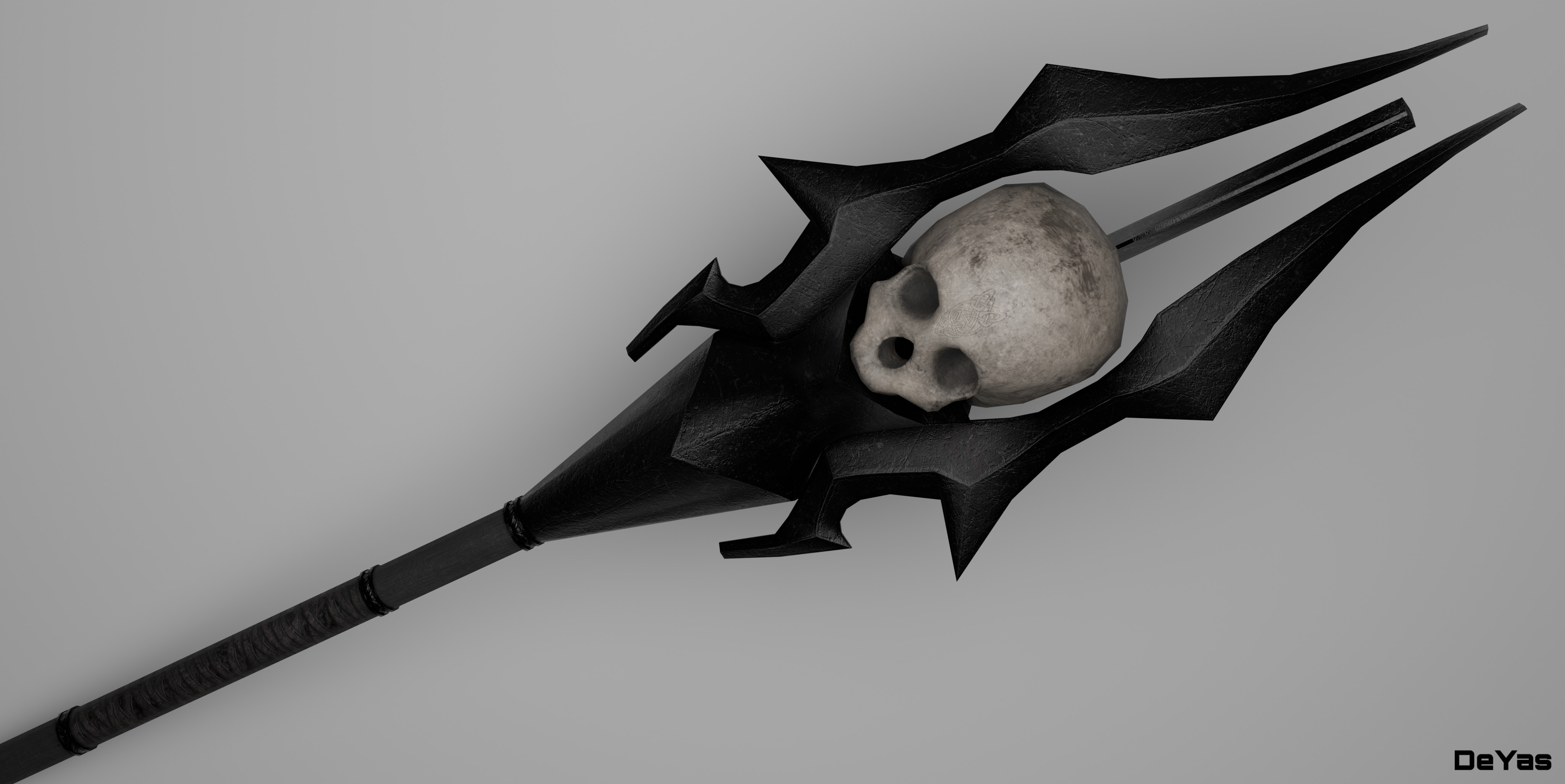Necromancer Staff  Low-poly 3D model_6