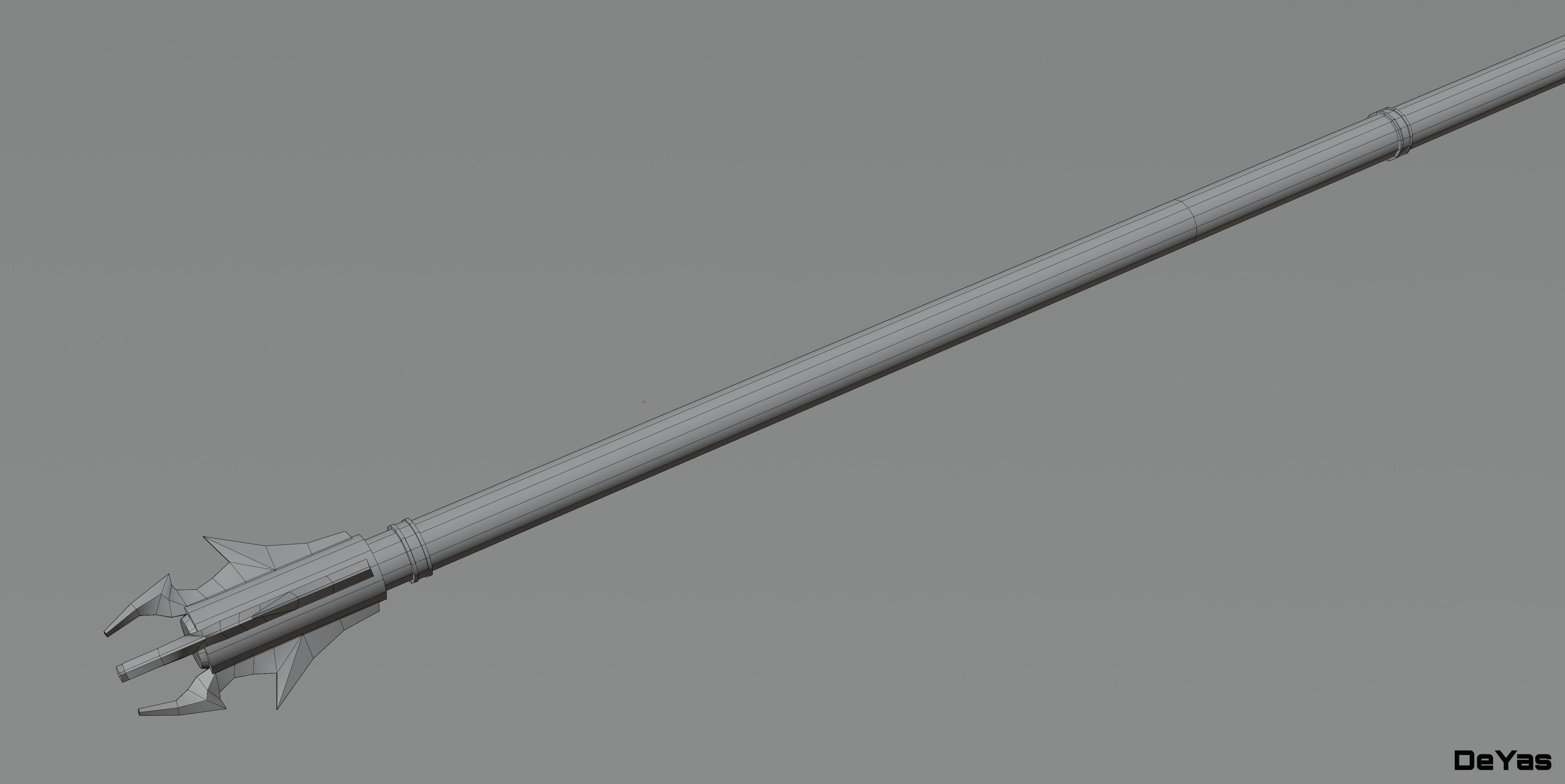 Necromancer Staff  Low-poly 3D model_10