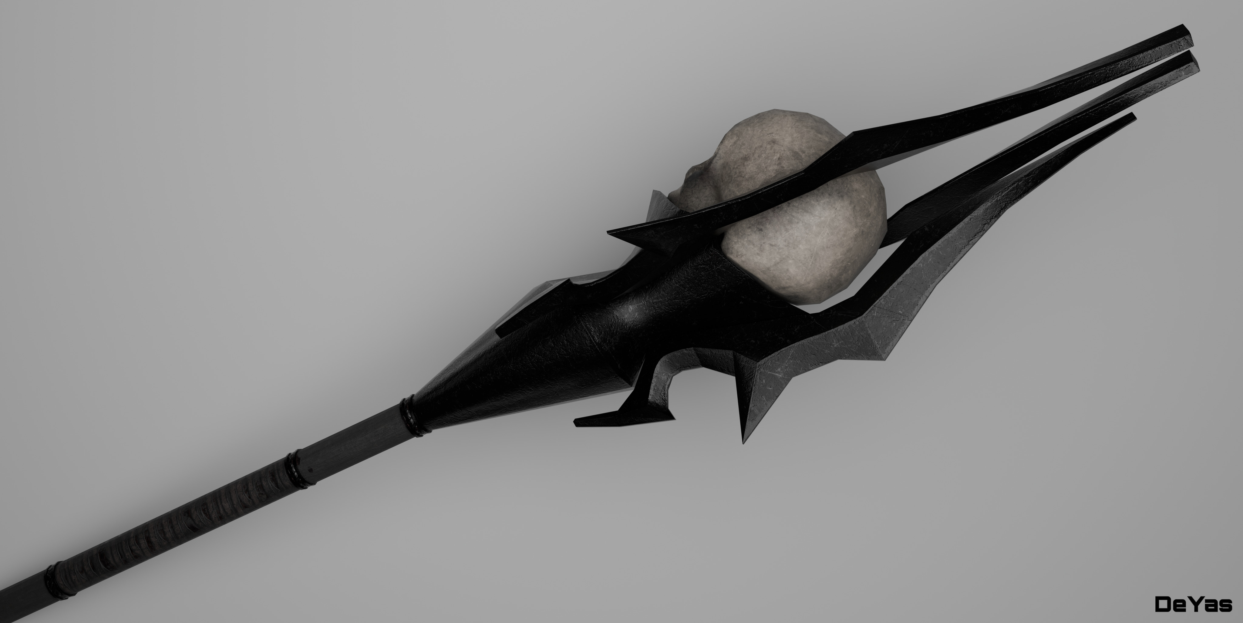 Necromancer Staff  Low-poly 3D model_8