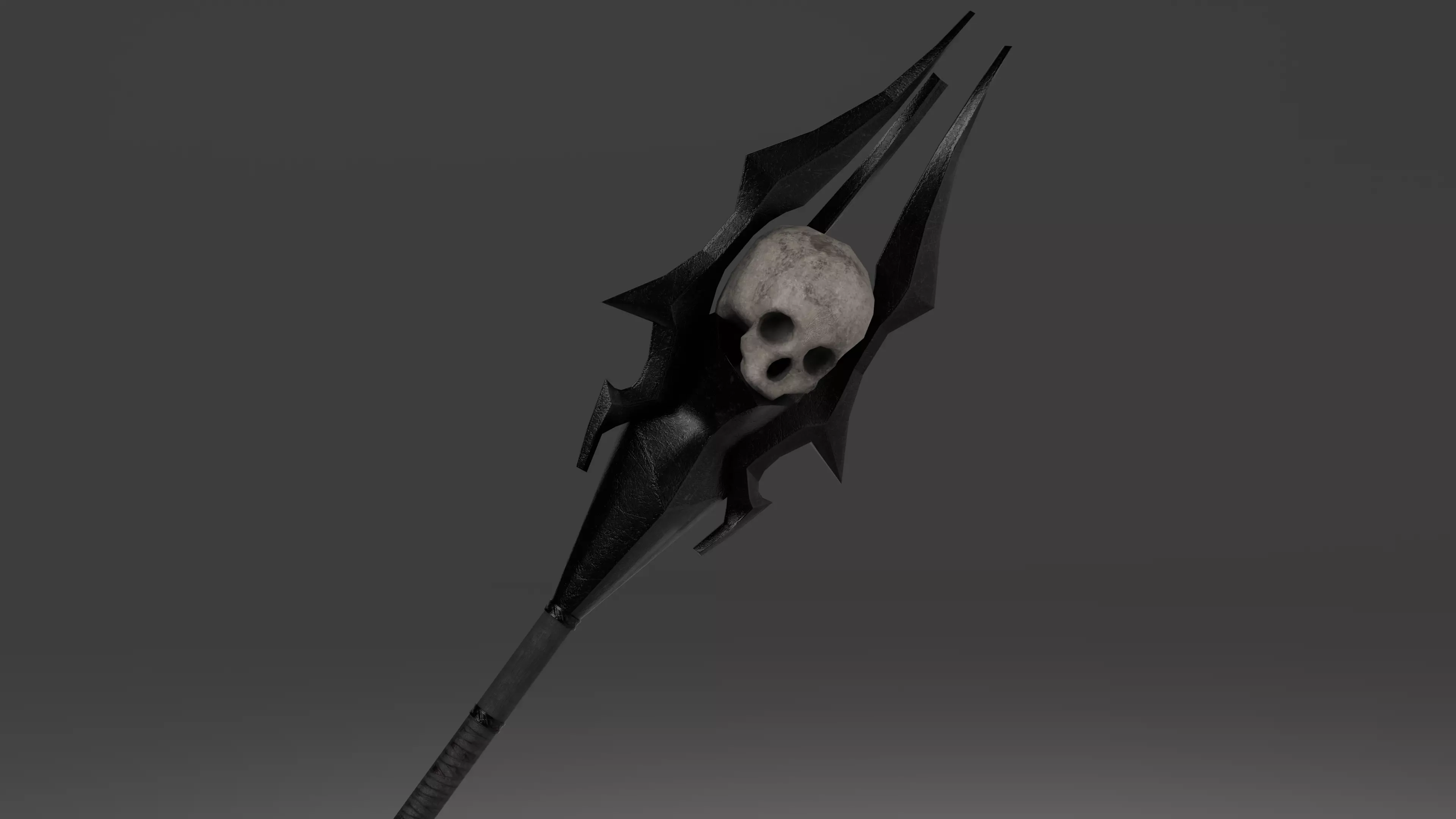 Necromancer Staff  Low-poly 3D model_0