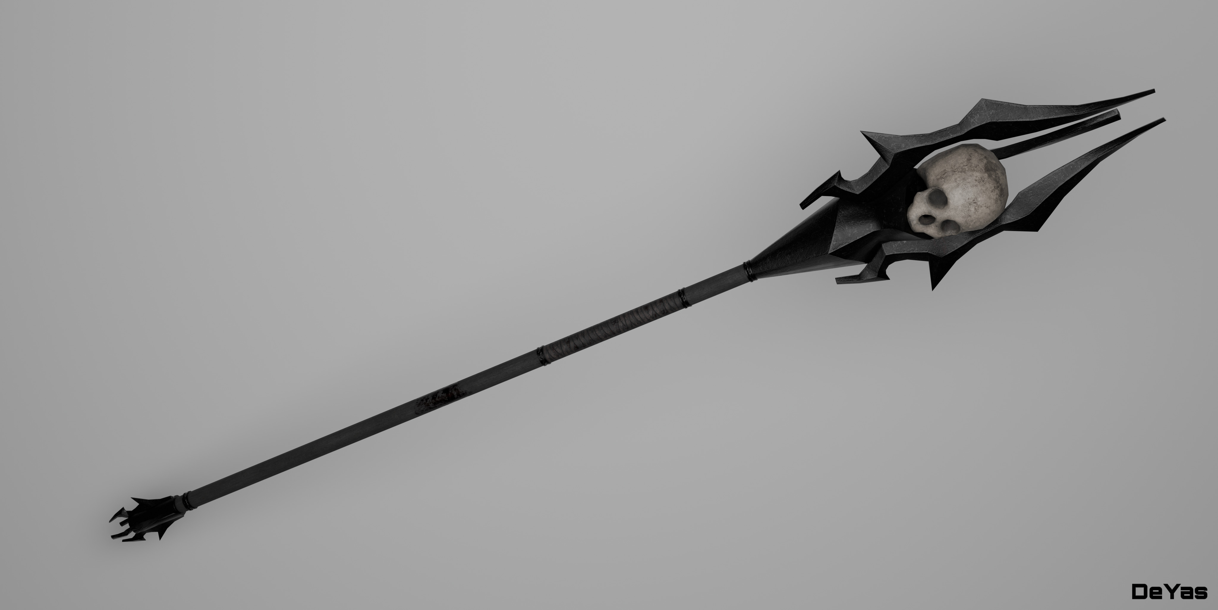 Necromancer Staff  Low-poly 3D model_5