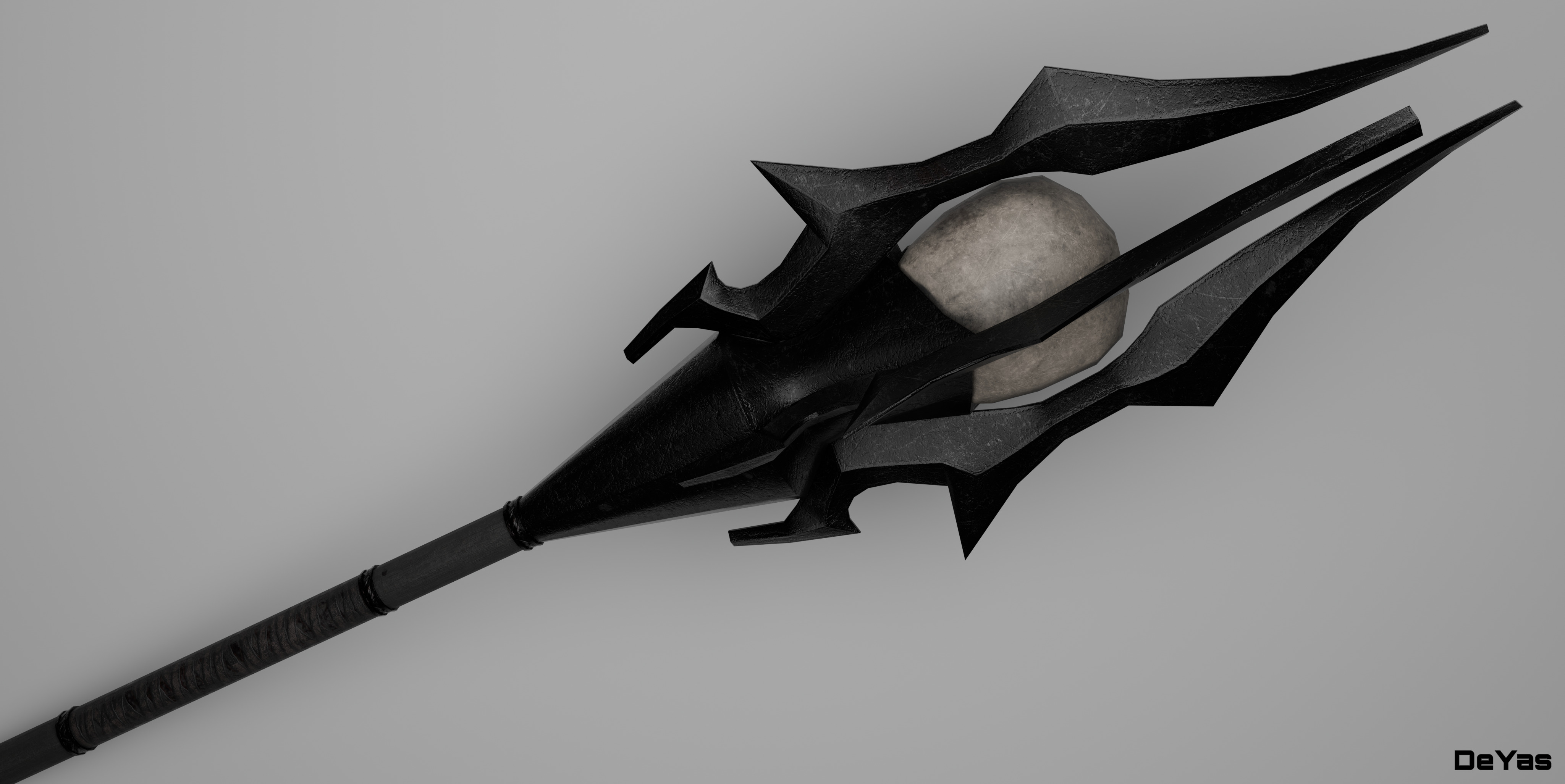Necromancer Staff  Low-poly 3D model_7