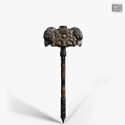War Hammer 01 V2 Low-poly 3D model