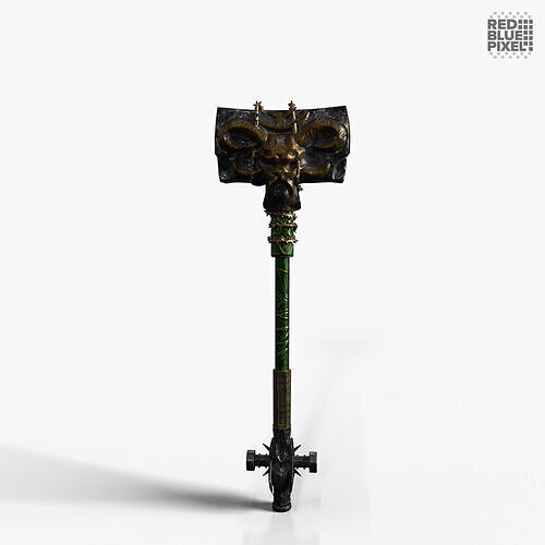 War Hammer 02 V2 Low-poly 3D model