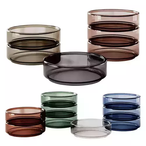Stack Modular Glass Coffee Table by Billiani 3D model