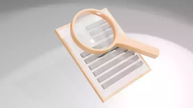 Search Icon Low-poly 3D model