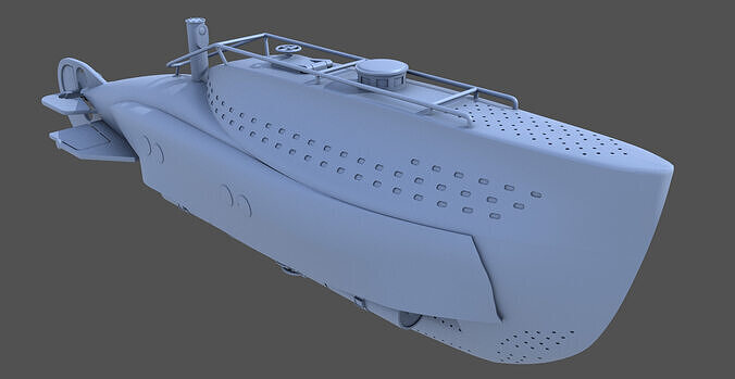 CA2 mini submarine - 1-72 3D print model