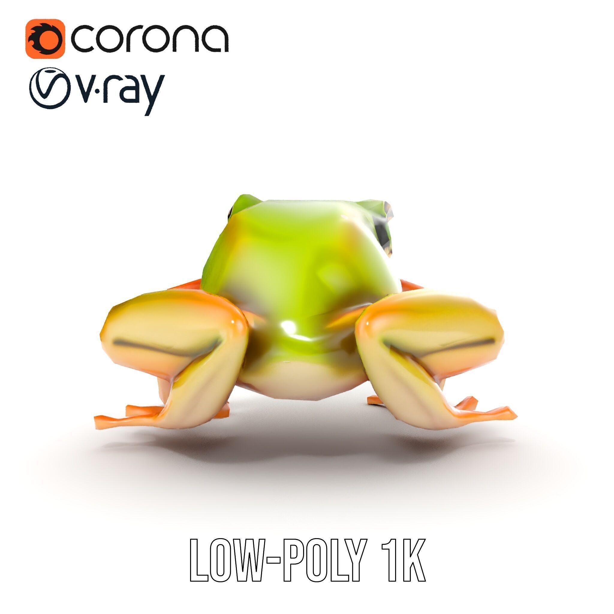 Colorful Frog Model Pack for D Rendering and Animations Low-poly 3D model_24