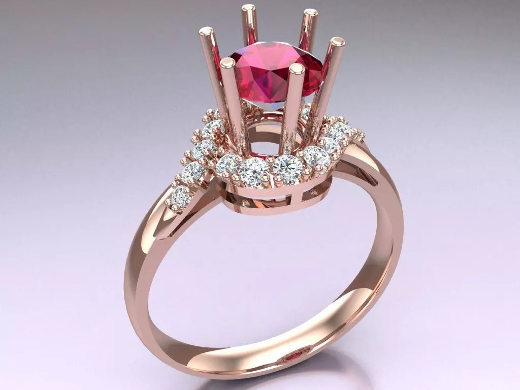 Diamond Ring - Womens Rings - N882829 3D print model