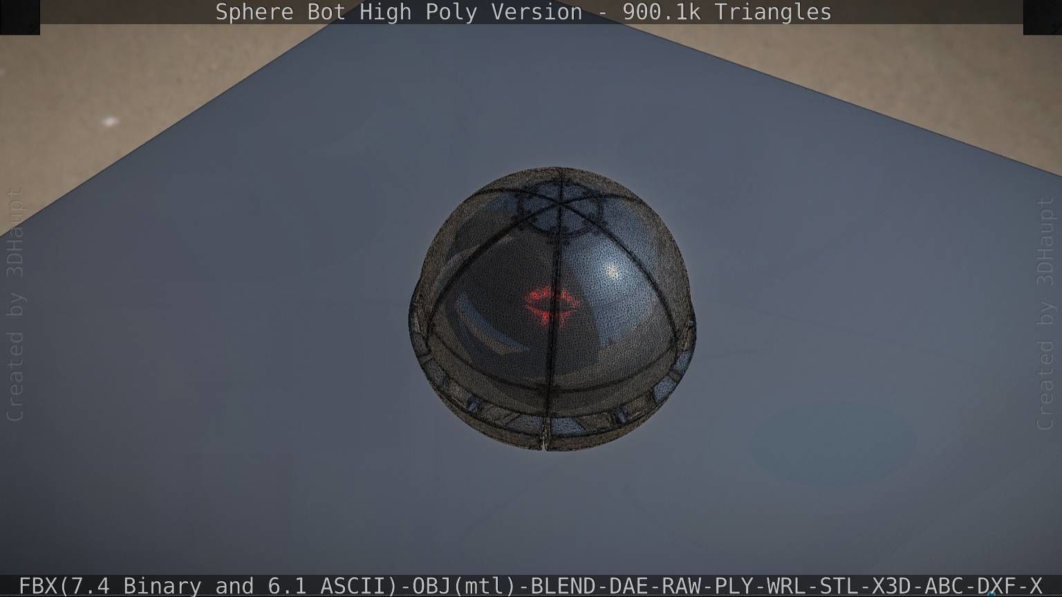 Sphere-Bot High Poly Rigged and Animated 3D model_50