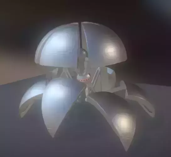 Sphere-Bot High Poly Rigged and Animated 3D model