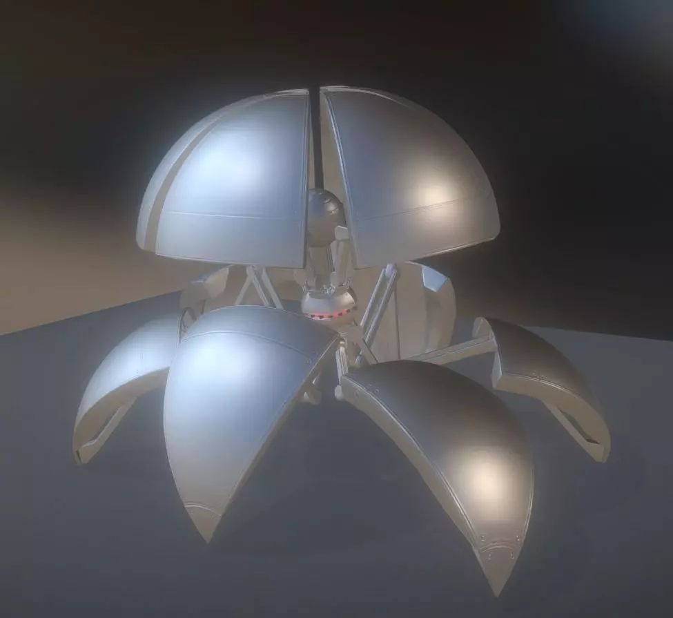 Sphere-Bot High Poly Rigged and Animated 3D model_0