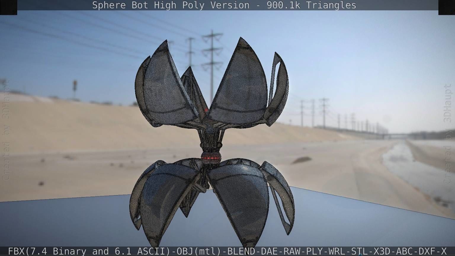 Sphere-Bot High Poly Rigged and Animated 3D model_53