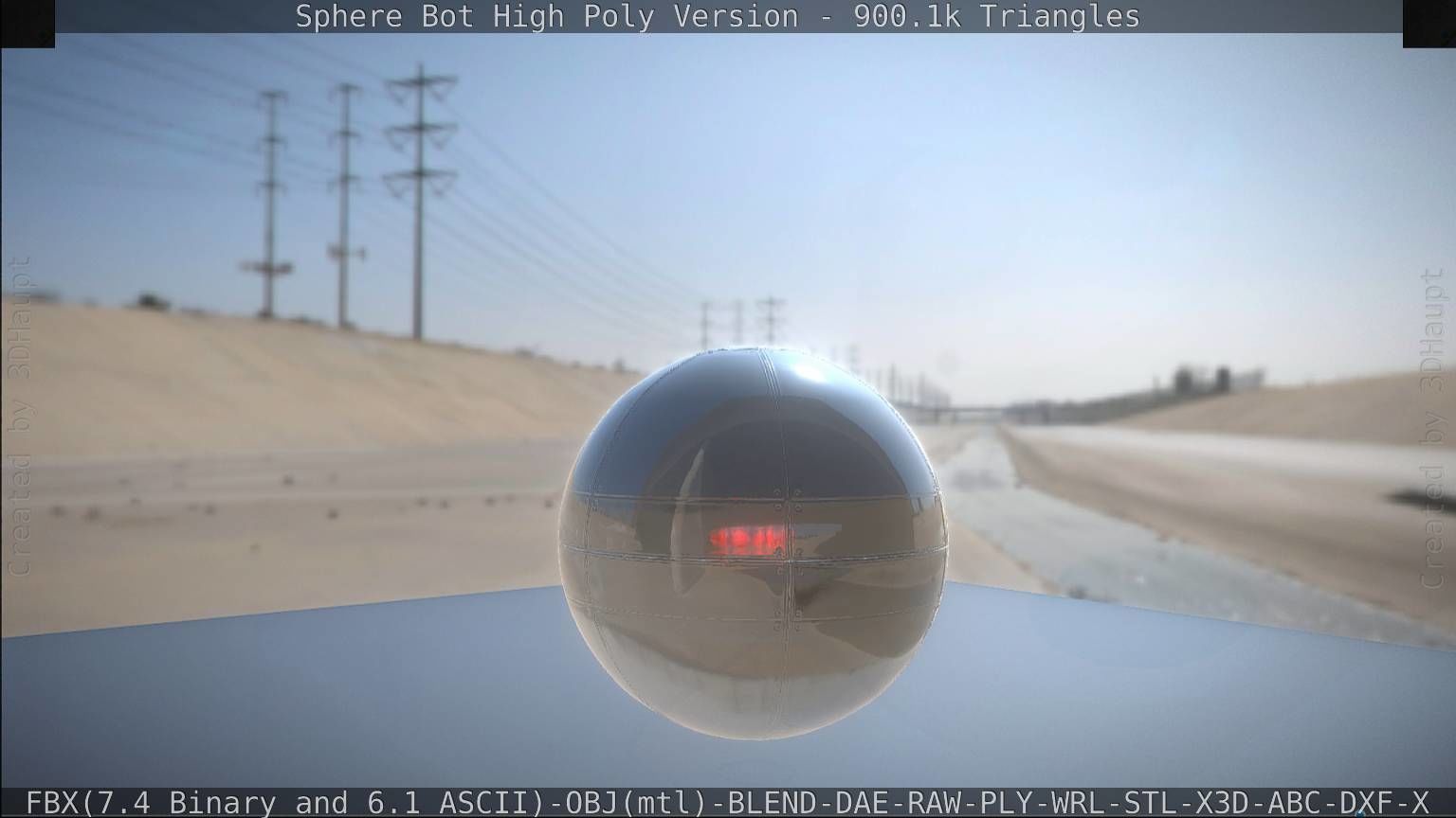 Sphere-Bot High Poly Rigged and Animated 3D model_107