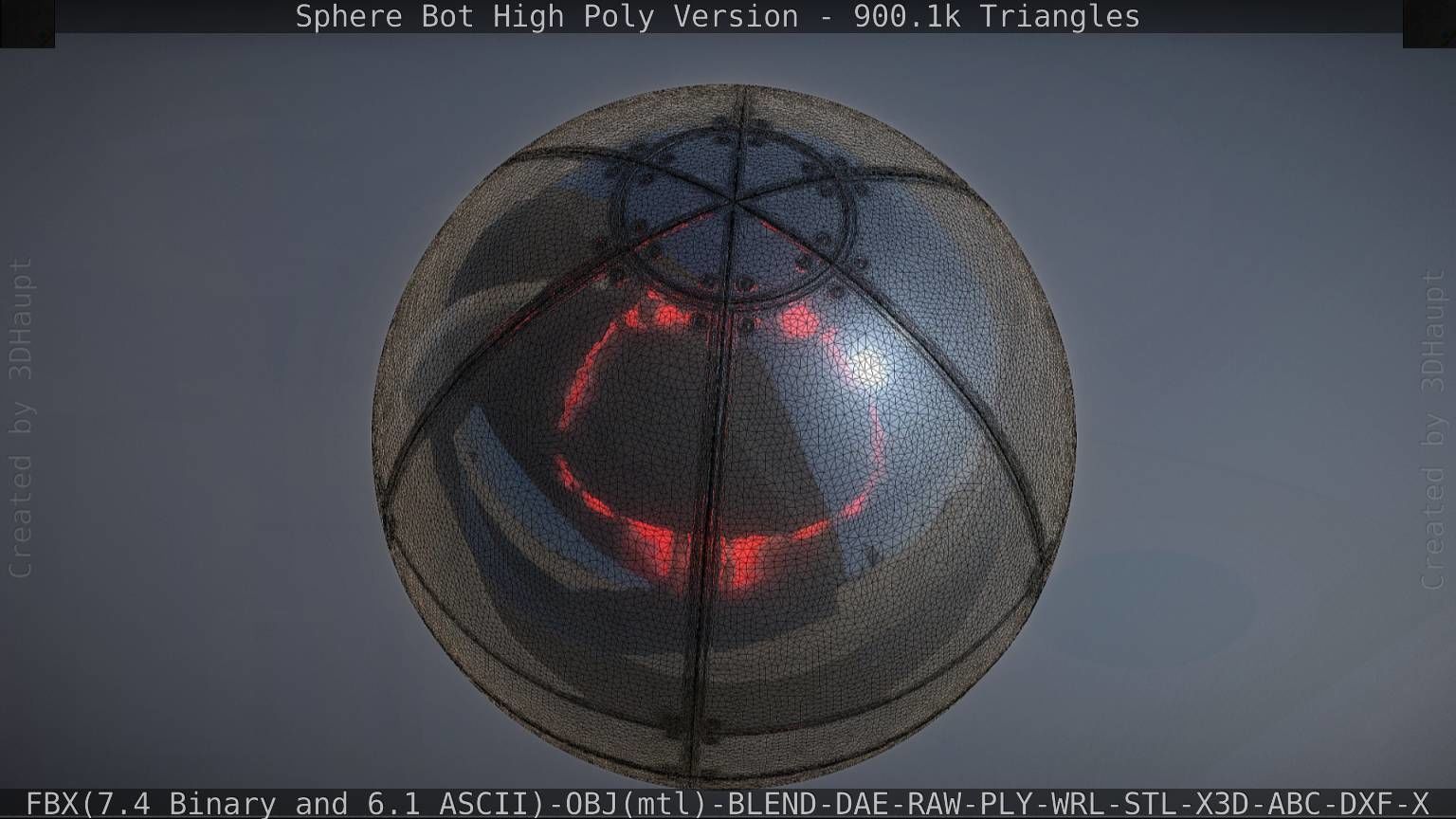 Sphere-Bot High Poly Rigged and Animated 3D model_54