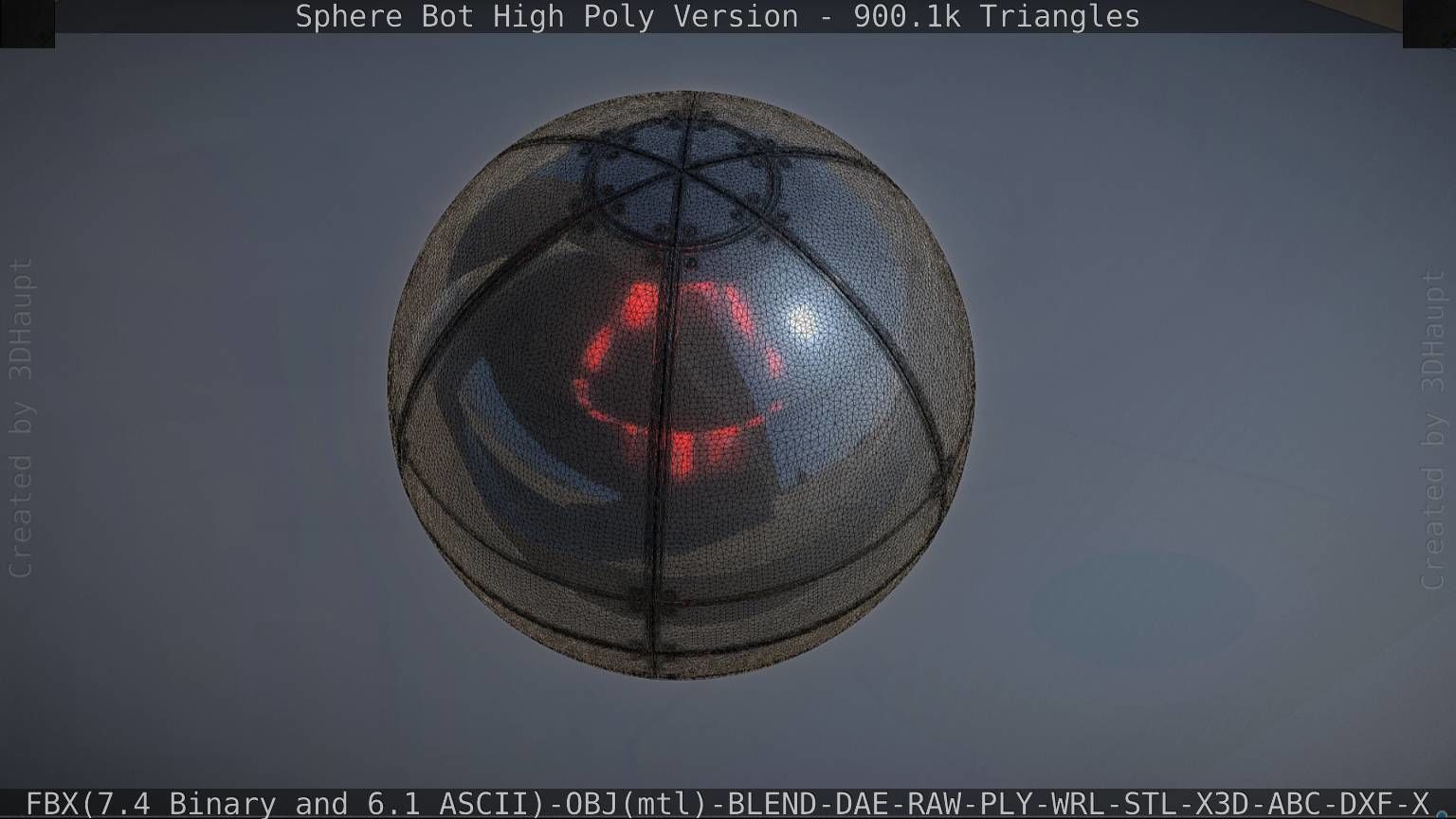 Sphere-Bot High Poly Rigged and Animated 3D model_55