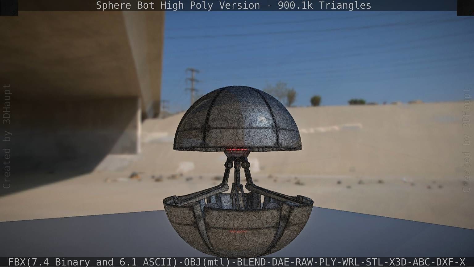 Sphere-Bot High Poly Rigged and Animated 3D model_72