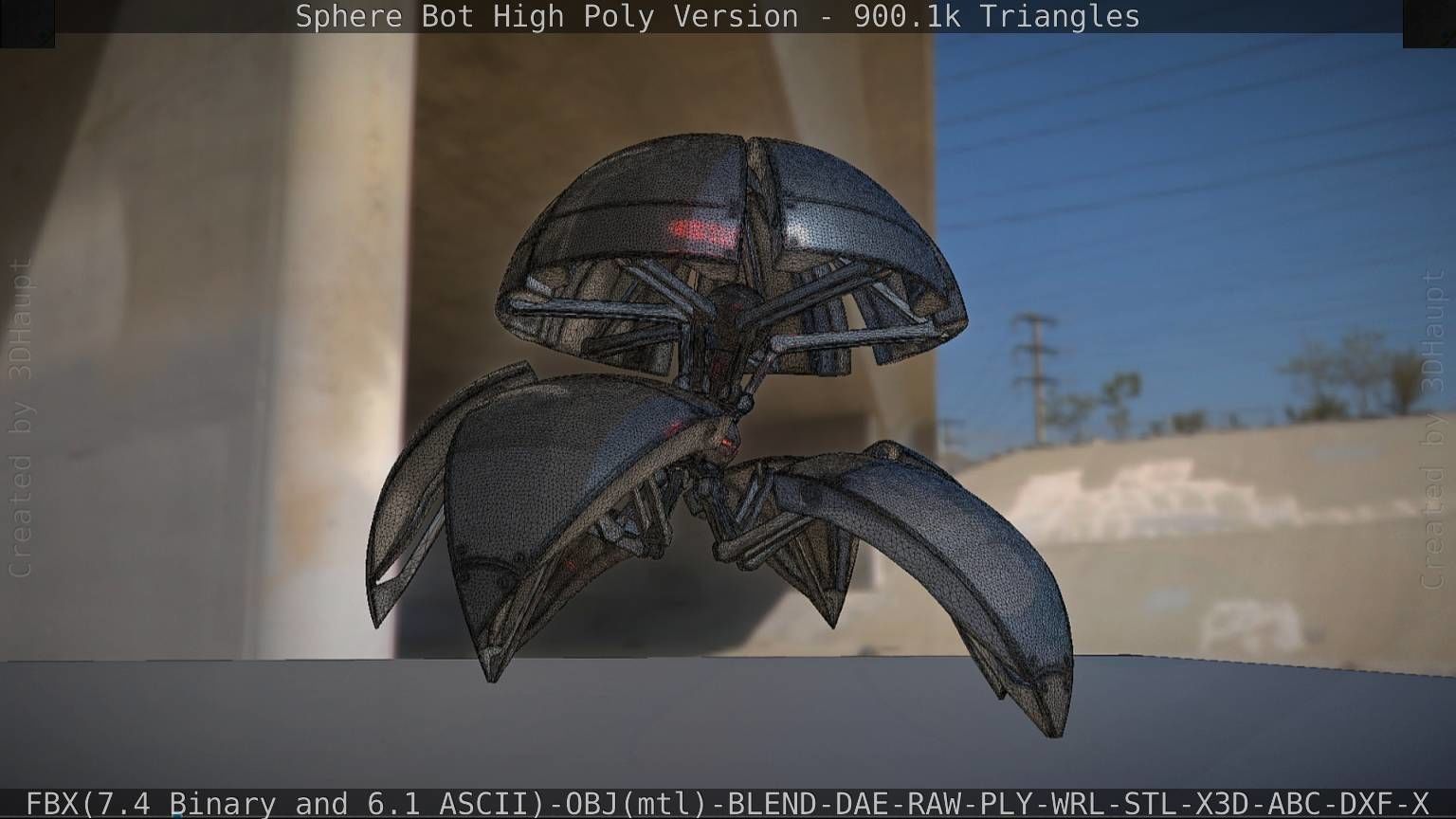 Sphere-Bot High Poly Rigged and Animated 3D model_77