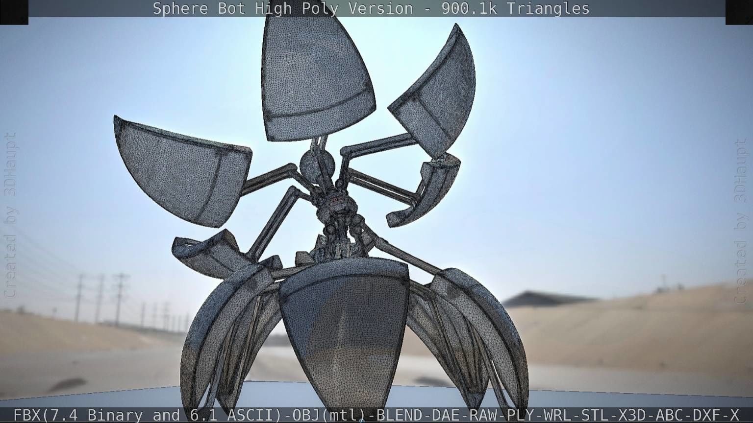 Sphere-Bot High Poly Rigged and Animated 3D model_37