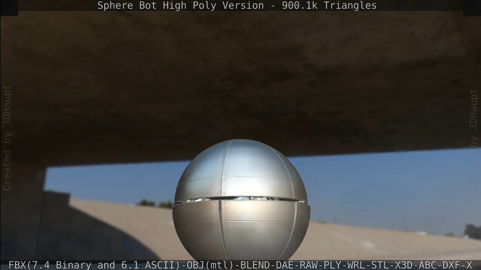 Sphere-Bot High Poly Rigged and Animated 3D model_122