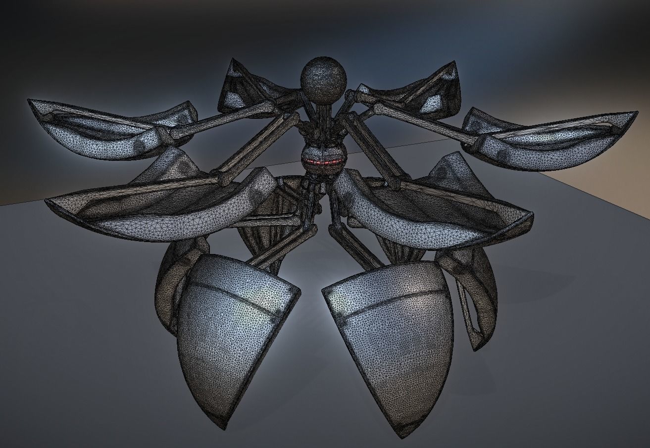 Sphere-Bot High Poly Rigged and Animated 3D model_6