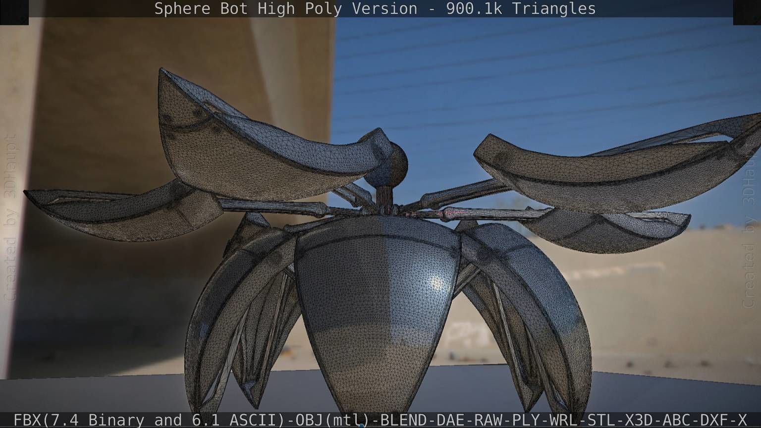 Sphere-Bot High Poly Rigged and Animated 3D model_65