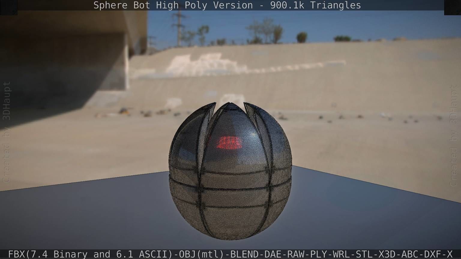 Sphere-Bot High Poly Rigged and Animated 3D model_73