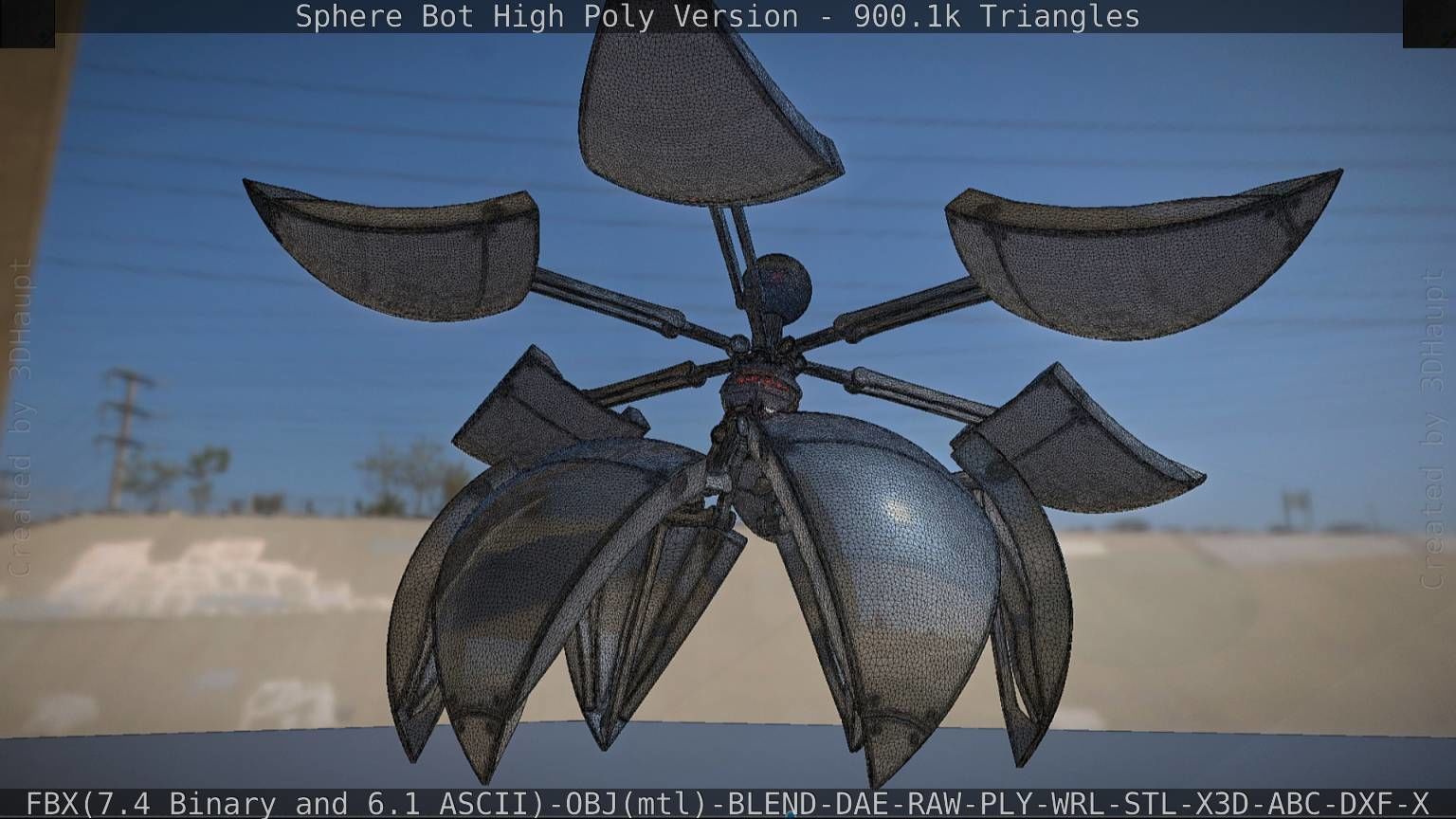 Sphere-Bot High Poly Rigged and Animated 3D model_67