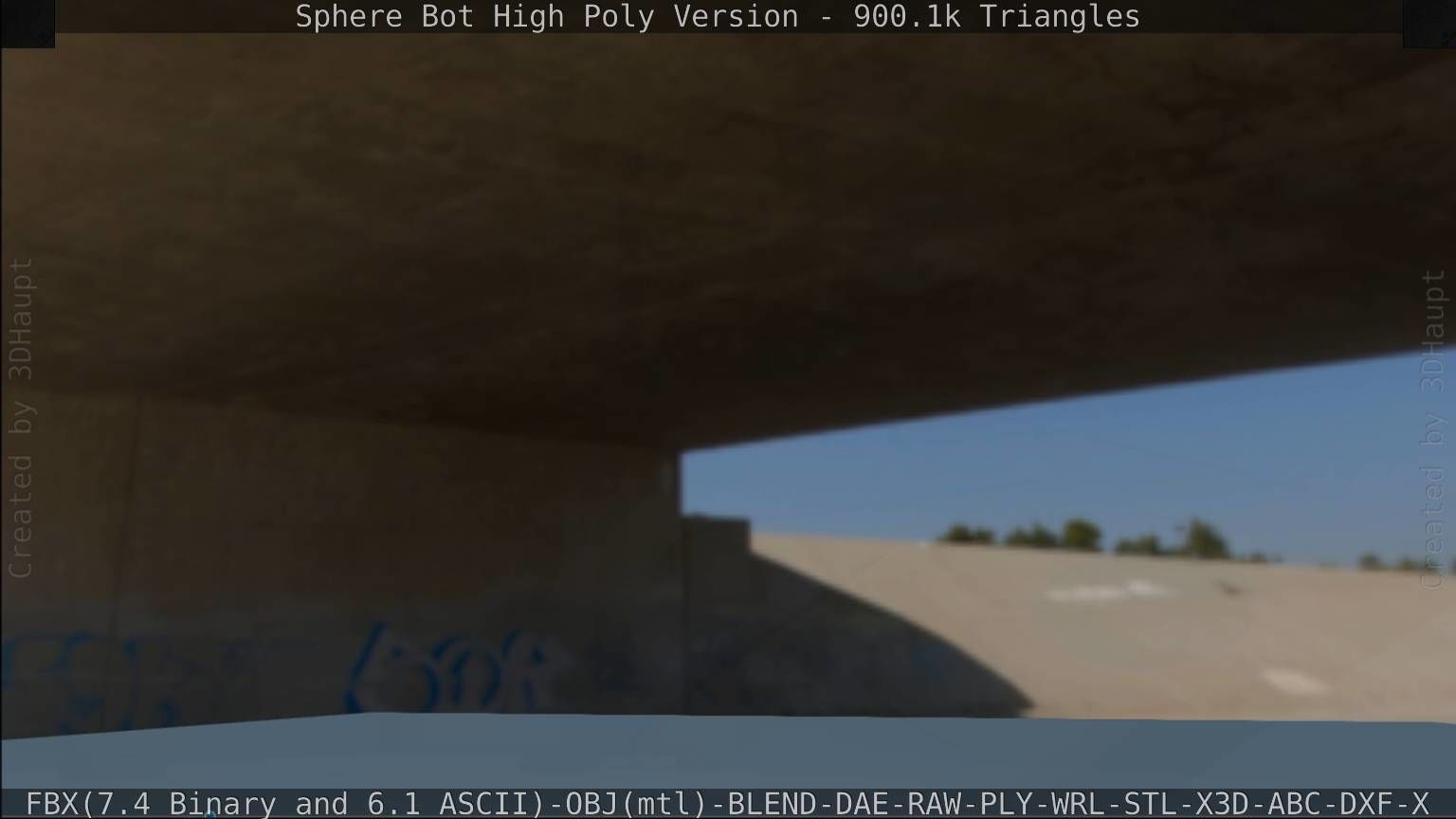 Sphere-Bot High Poly Rigged and Animated 3D model_125