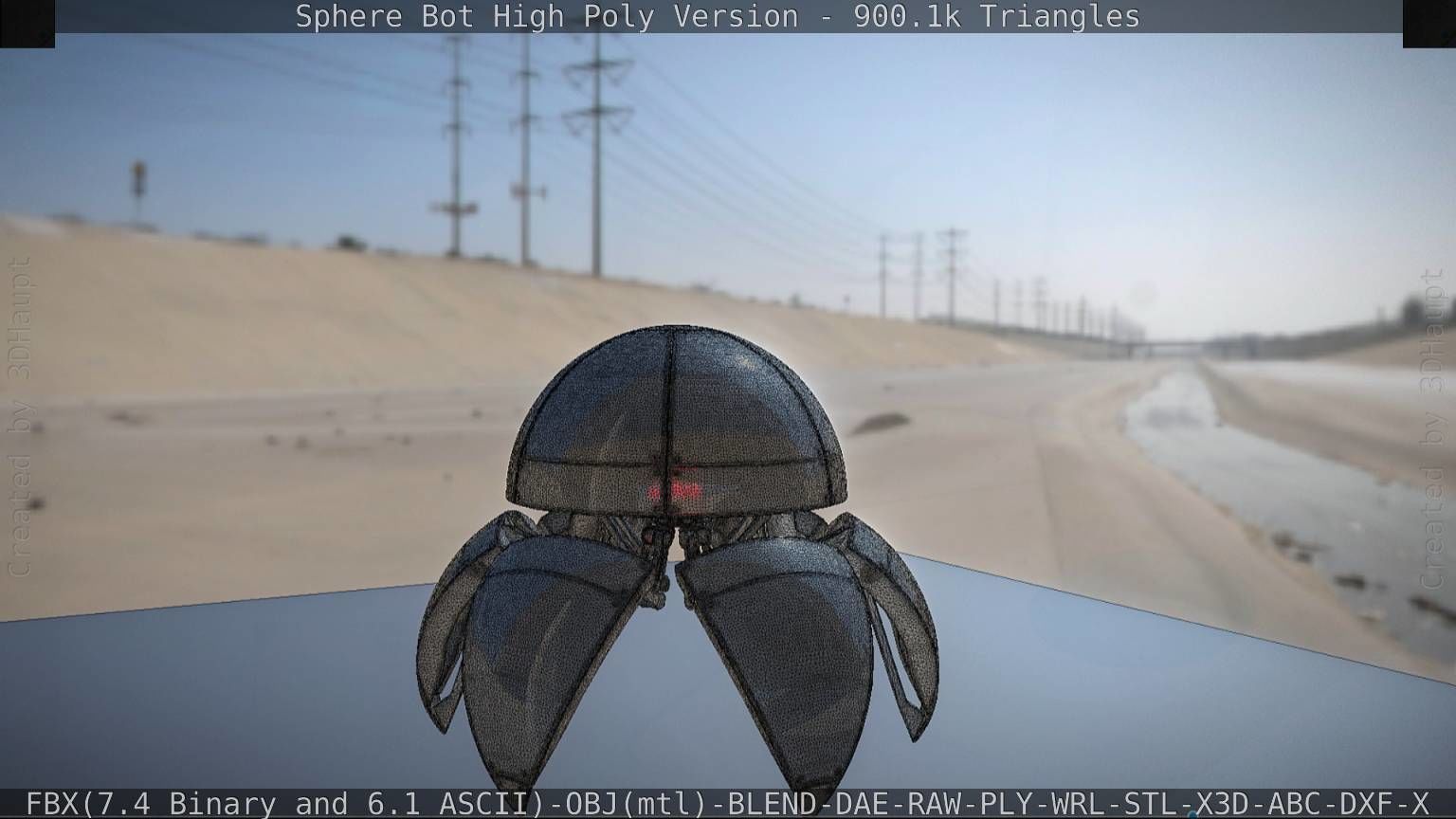 Sphere-Bot High Poly Rigged and Animated 3D model_49