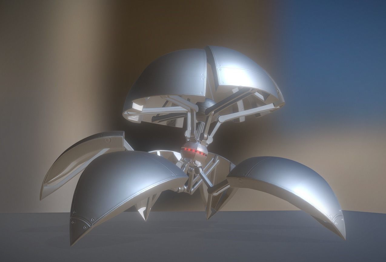 Sphere-Bot High Poly Rigged and Animated 3D model_8