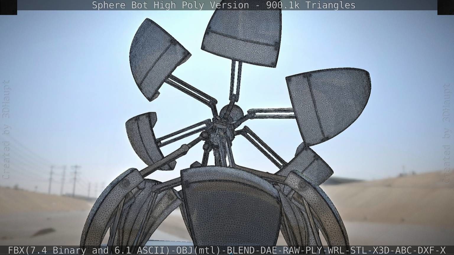 Sphere-Bot High Poly Rigged and Animated 3D model_40