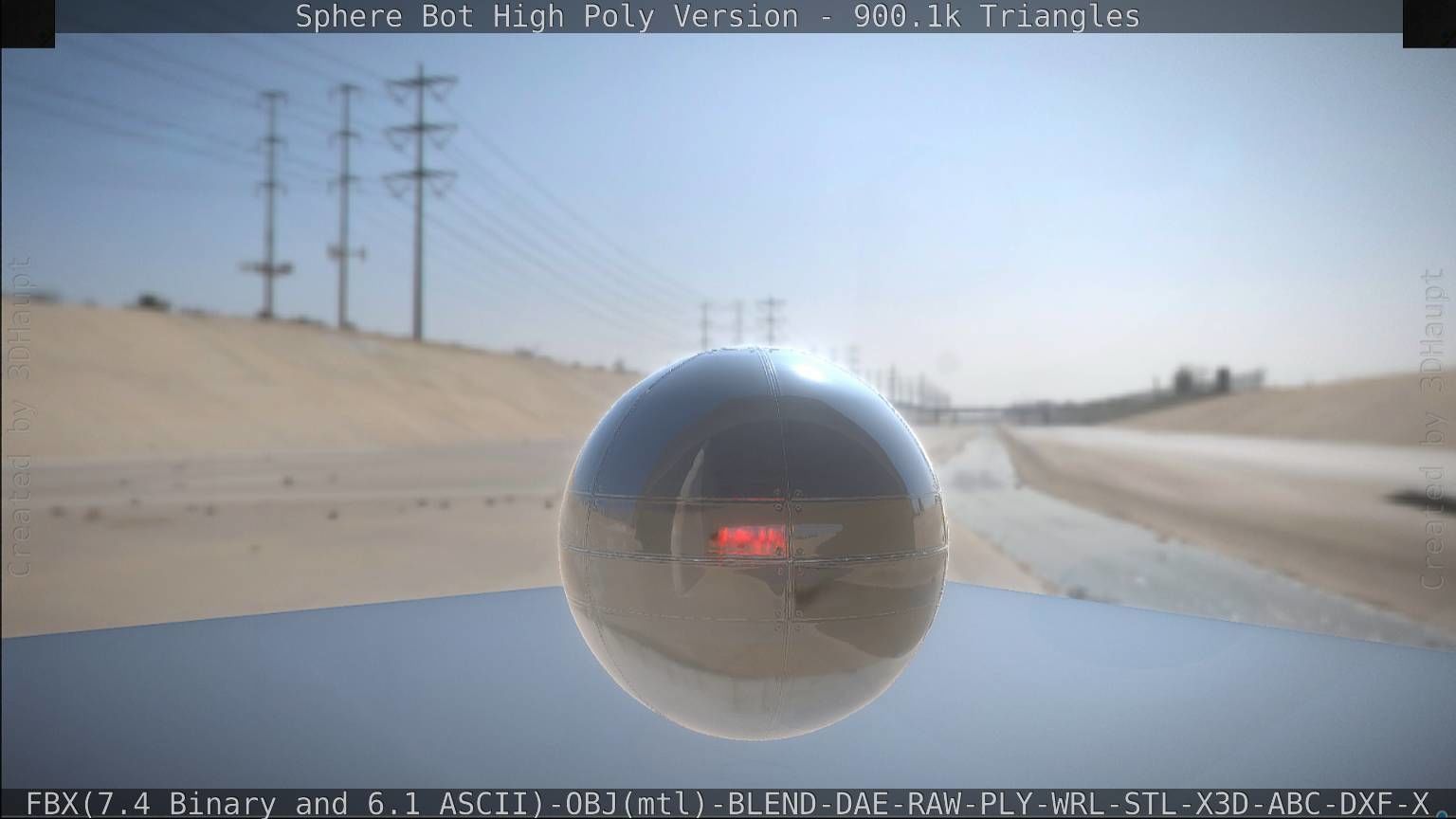 Sphere-Bot High Poly Rigged and Animated 3D model_111