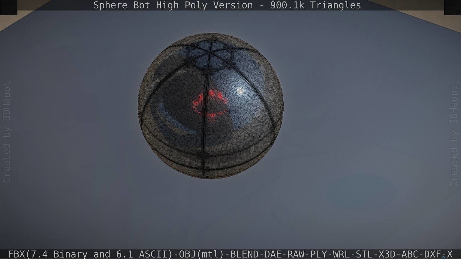 Sphere-Bot High Poly Rigged and Animated 3D model_56