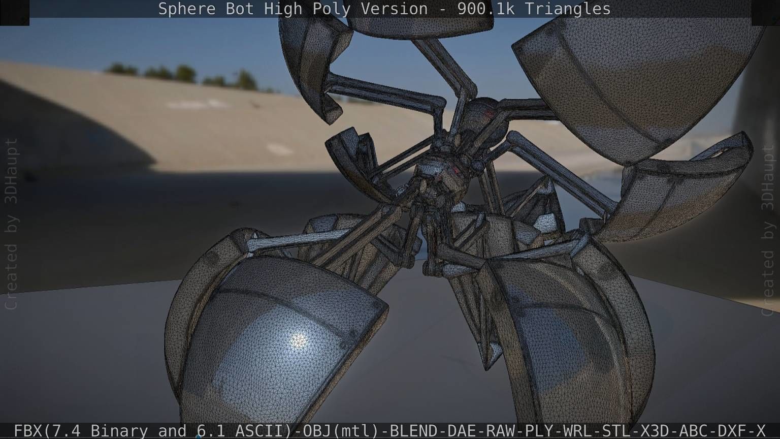 Sphere-Bot High Poly Rigged and Animated 3D model_31