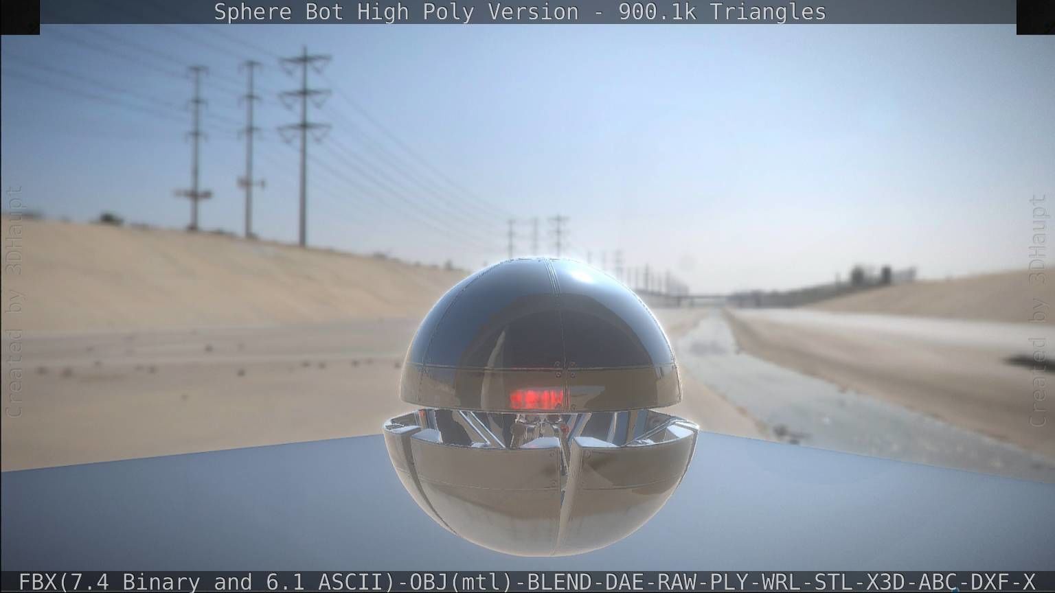 Sphere-Bot High Poly Rigged and Animated 3D model_108