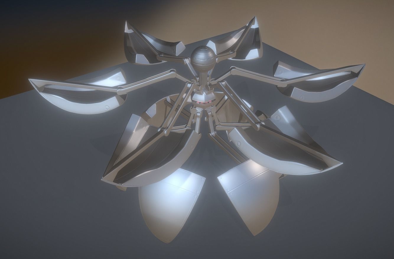 Sphere-Bot High Poly Rigged and Animated 3D model_7