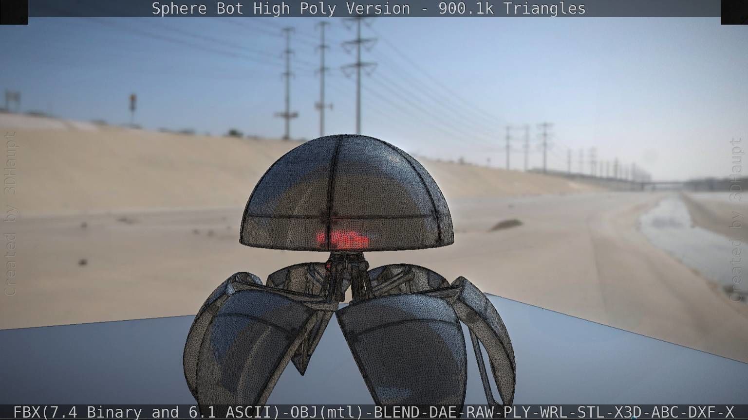 Sphere-Bot High Poly Rigged and Animated 3D model_51